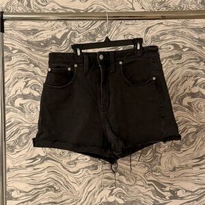 Madewell Black Jean Shorts